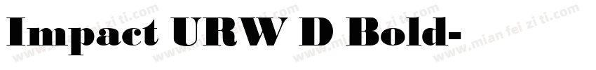 Impact URW D Bold字体转换
